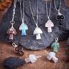 Natural Quartz Crystal Pendants PALLOY-SW0004-04-5