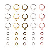 Brass Leverback Earring Findings KK-TA0001-06-2