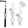 2Pcs 2 Styles Brass & Alloy Heart Wing Graduation Tassel Memorial Photo Charms HJEW-PH02195-01-1