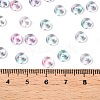 Spray Painted Transparent Glass Seed Beads SEED-T007-05E-4