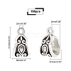 Tibetan Style Zinc Alloy Tube Bails TIBE-PH0001-27AS-RS-2