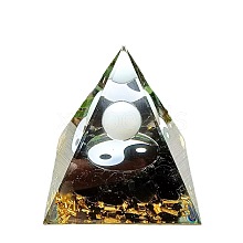 Yin Yang Eight-Trigram Pattern Orgonite Pyramid Resin Display Decorations PW23041290834