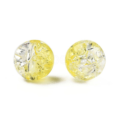 Transparent Crackle Acrylic Beads CACR-N002-03B-1