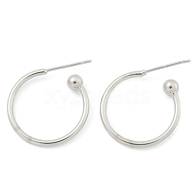 Brass Stud Earrings EJEW-L245-001P-1