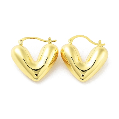 Real 18K Gold Plated Brass Hoop Earrings X-KK-R150-01C-1