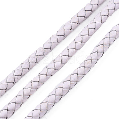 Braided Cowhide Leather Cord NWIR-N005-01R-5mm-1