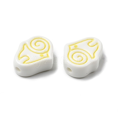 Handmade Porcelain Beads PORC-Z004-01G-1