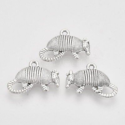 Tibetan Style Alloy Pendants TIBEP-T009-44AS-RS-1