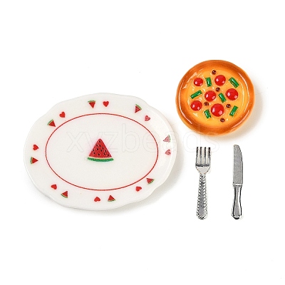Resin Miniature Breakfast Set Ornaments DIY-H174-01E-1