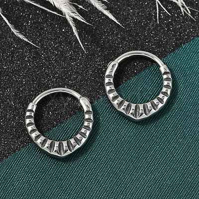 316 Surgical Stainless Steel Hoop Earrings EJEW-G416-29AS-1
