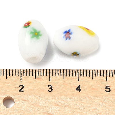 Handmade Millefiori Glass Beads LAMP-U004-02E-1
