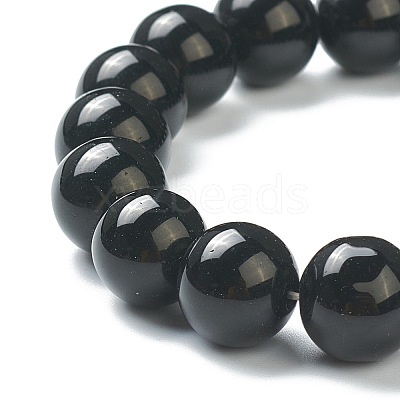 Round Glass Beads Stretch Bracelets for Teen Girl Women BJEW-A117-E-21-1