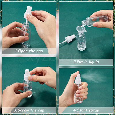 Empty Portable Plastic Spray Bottles AJEW-GF0009-72C-01-1