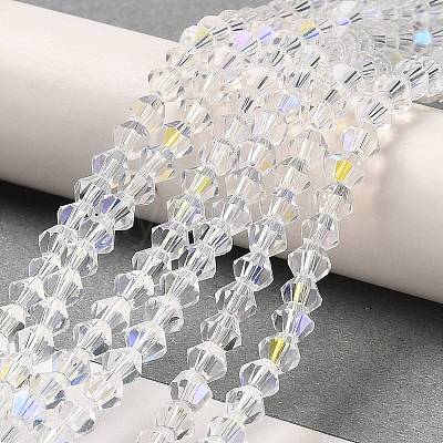Transparent Electroplate Glass Beads Strands EGLA-A039-T2mm-L13-1