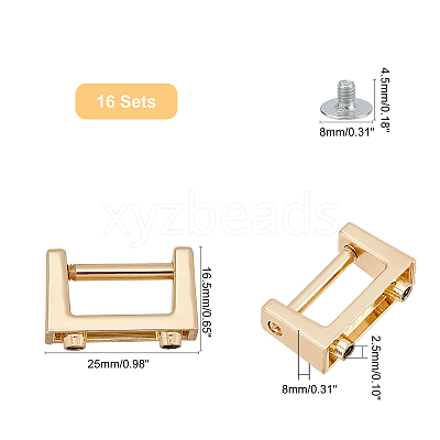 16Sets Alloy Bag Arch Bridge Shape Buckle FIND-WR0004-71-1