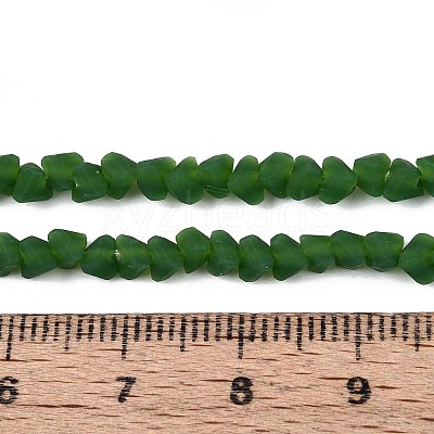 Frosted Opaque Glass Beads Strands GLAA-N017-4mm-17-1