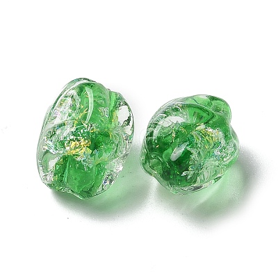Handmade Foil Lampwork Beads Strands FOIL-Z001-06G-1