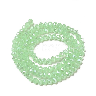 Electroplate Imitation Jade Glass Rondelle Beads Strands X-EGLA-F050B-02AB-1