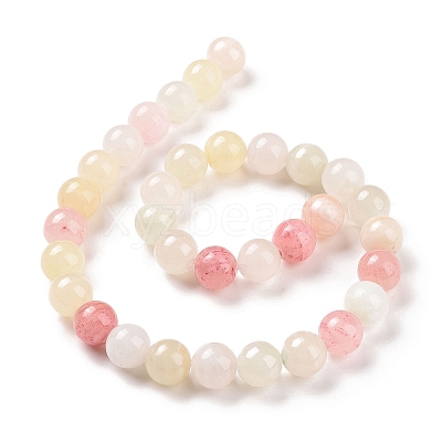 Natural Colorful Green Jade Beads Strands G-G757-01-12mm-1