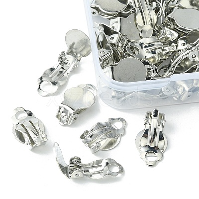 50Pcs Iron Clip-on Earring Settings IFIN-YW0003-03-1