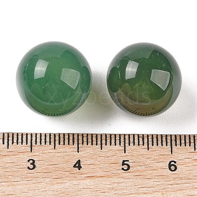Natural Green Onyx Agate No Hole Sphere Beads G-K353-04D-27-1