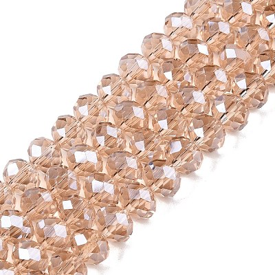 Electroplate Glass Beads Strands X-EGLA-A044-T8mm-A20-1