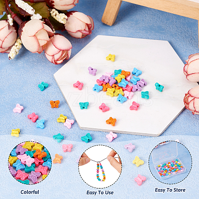 56Pcs 7 Colors Spray Painted Alloy Beads FIND-TA0002-99-1