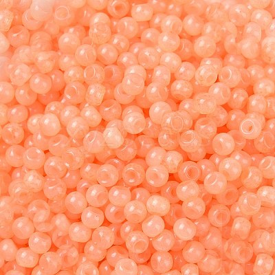 6/0 Imitation Jade Glass Seed Beads SEED-T006-04A-06-1