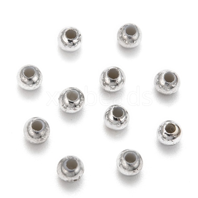 Plating Plastic Acrylic Round Beads PACR-L003-4mm-S-1