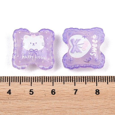 Printed Acrylic Beads OACR-D041-02B-1