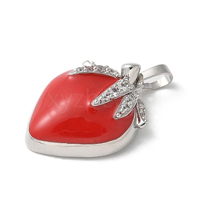 Brass Micro Pave Cubic Zirconia Pendants KK-P290-62P-1