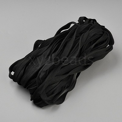 20 Yards Flat Elastic Polyester Lip Cord Trim OCOR-WH0070-153B-1