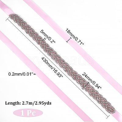 Polyester Bridal Belts DIY-WH0043-02B-1