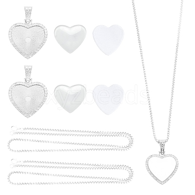 Alloy Rhinestone Pendant Necklaces NJEW-WH0008-01S-1