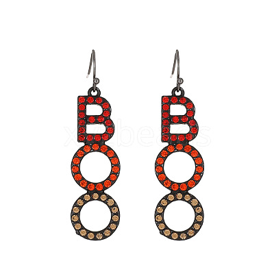 Halloween Alloy Rhinestone Dangle Earrings FS-WG03594-01-1