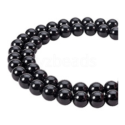 Natural Obsidian Beads Strands G-PH0028-8mm-14-1