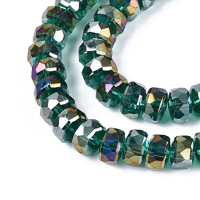 Electroplate Transparent Glass Beads Strands EGLA-N022-04A-D10-1