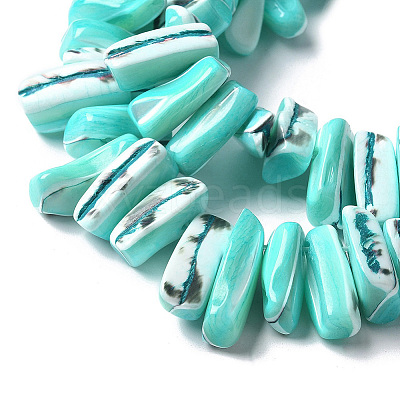 1 Strand Dyed Natural Trochus Shell Beads Strands SSHEL-PA0001-01D-1