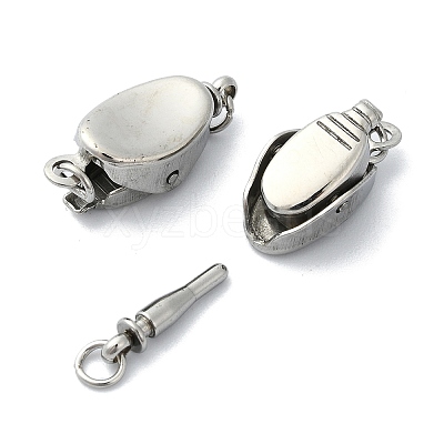 Tarnish Resistant 304 Stainless Steel Box Clasps STAS-Z066-05P-03-1