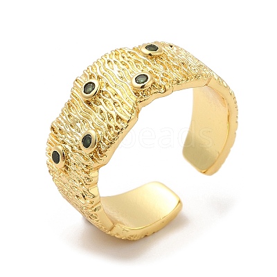 Rack Plating Brass Cuff Rings RJEW-D008-18G-1