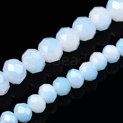 Two-Tone Imitation Jade Glass Beads Strands LS-GLAA-T033-01C-06-1