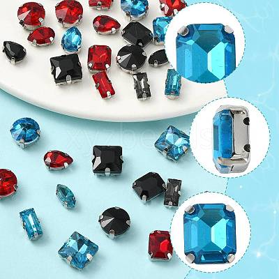 60Pcs 6 Styles Sew on Rhinestone RGLA-FS0001-22A-1