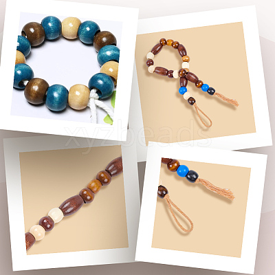 160Pcs 2 Styles Wood Beads WOOD-PA0001-31-1