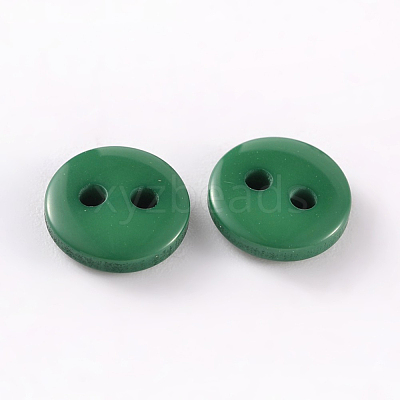 2-Hole Flat Round Resin Sewing Buttons for Costume Design BUTT-E119-18L-14-1