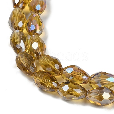 Transparent Electroplate Glass Beads Strands EGLA-N013-T6mm-B08-1