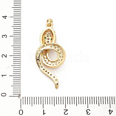 Brass Micro Pave Cubic Zirconia Pendants LS-KK-C108-01H-G-1