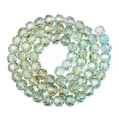 Baking Paint Transparent Glass Beads Strands DGLA-A035-T8mm-A11-1