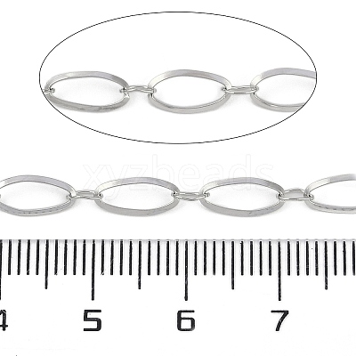 Non-Tarnish 304 Stainless Steel Link Chains CHS-A013-09P-1