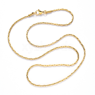 PVD Vacuum Plating 304 Stainless Steel Boston Link Chain Necklace NJEW-S420-005A-G-1