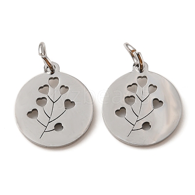 Non-Tarnish 304 Stainless Steel Charms STAS-D050-07P-11-1
